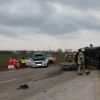 Verkehrsunfall schwer - Person eingeklemmt